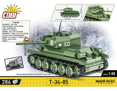 Cobi 2716 Ruský střední tank T-34-85 zelený 286 dílků