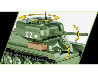 Cobi 2716 Ruský střední tank T-34-85 zelený 286 dílků