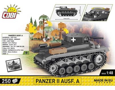 Cobi 2718 Lehký tank Panzer II Ausf. A 250 dílků