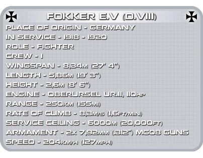 Cobi 2976 Malá armáda I. světová válka Fokker E.V