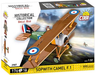 Cobi 2987 I. světová válka Dvouplošný stíhací letoun Sopwith F.1 Camel 176 dílků