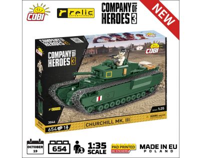 Cobi 3046 Company of Heroes Churchill Mk. III 654 dílků
