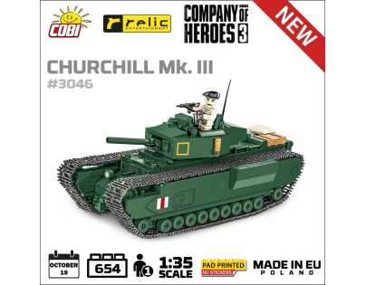 Cobi 3046 Company of Heroes Churchill Mk. III 654 dílků