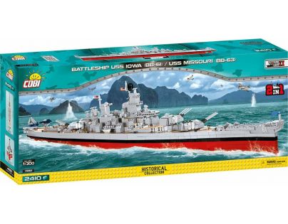 Cobi 4812  Malá armáda Bitevník Iowa class USS Missouri BB-63 Iowa BB-61 1:300