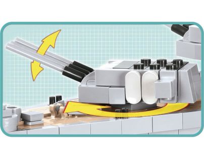 Cobi 4812  Malá armáda Bitevník Iowa class USS Missouri BB-63 Iowa BB-61 1:300