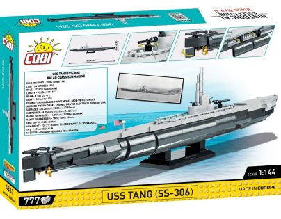 Cobi 4831 II. světová válka Americká ponorka SS-306 USS Tang 777 dílků
