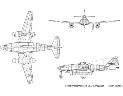 Cobi 5721 II. světová válka Messerschmitt ME 262A-1A 390 dílků