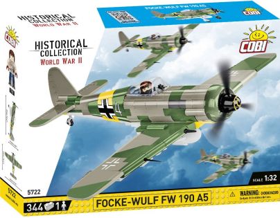 Cobi 5722 II.světová válka Německý stíhací letoun Focke-Wulf FW 190 A5 344 dílků