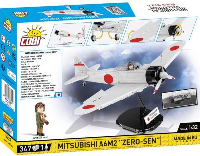 Cobi 5729 II. světová válka Mitsubishi A6M2 Zero-Sen 347 dílků