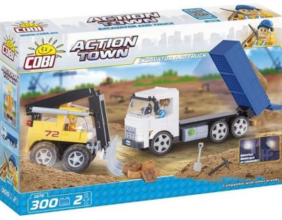 Cobi Action Town Stavba Buldozer a sklápěč 300 kostek