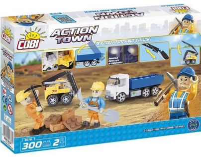Cobi Action Town Stavba Buldozer a sklápěč 300 kostek