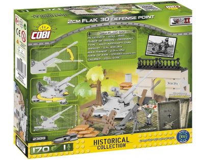 Cobi Malá armáda 2388 II WW 2 cm Flak 30 protiletadlové stanoviště