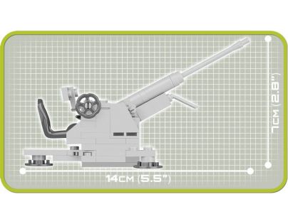 Cobi Malá armáda 2388 II WW 2 cm Flak 30 protiletadlové stanoviště