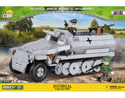 Cobi Malá armáda 2472 Sd.Kfz.251-10 Ausf. C šedé vozidlo