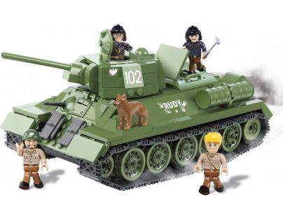 Cobi Malá armáda 2485 T34 Čtyři z tanku a pes