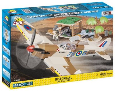 Cobi Malá armáda 5545 II WW Supermarine Spitfire Pouštní letiště