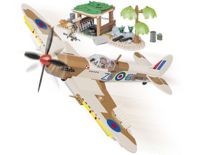 Cobi Malá armáda 5545 II WW Supermarine Spitfire Pouštní letiště