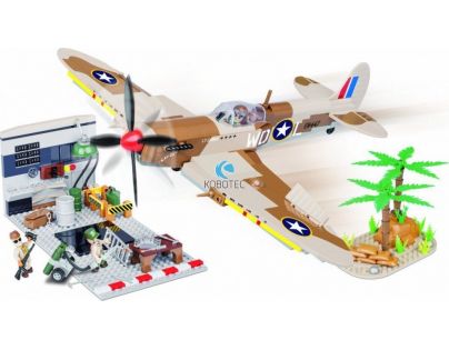 Cobi Malá armáda 5546 II WW Supermarine Spitfire Hangár