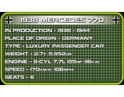 Cobi 2407 Malá armáda II. světová válka Německé vládní vozidlo 1938 Mercedes 770