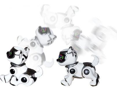 Cobi Teksta Robotické štěně ovládané hlasem - Bílo-černá