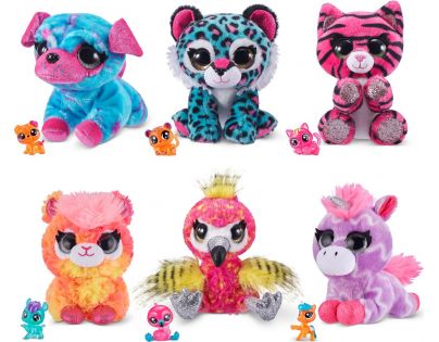 Zuru Coco Neon plyšové zvířátko s překvapením Kočička 24 cm