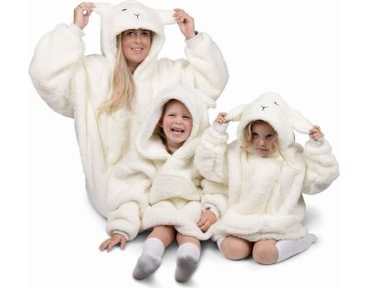 Cozy Noxxiez Ovečka Hřejivá televizní mikinová deka s kapucí pro děti 7 - 12 let