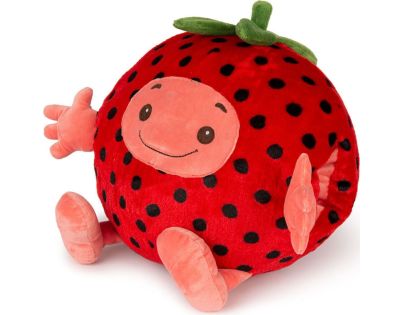 Cozy Noxxiez Jahoda Hřejivý plyšový polštář 3 v 1
