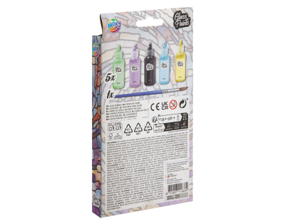 Craft Creative Barvy na sklo + štětec 5x20 ml