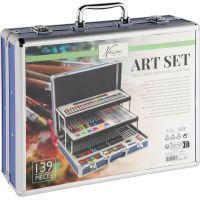 Craft Creative Malířský kufřík kovový rozkládací 140 ks 2