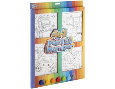 Craft Creative Malování podle čísel 4v1 kluci