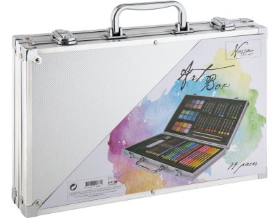 Craft Creative Umělecký kufřík kovový naplněný