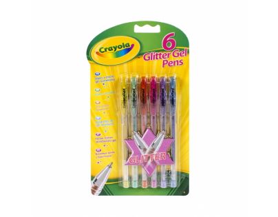 Crayola 6 ks třpytivých gelových per
