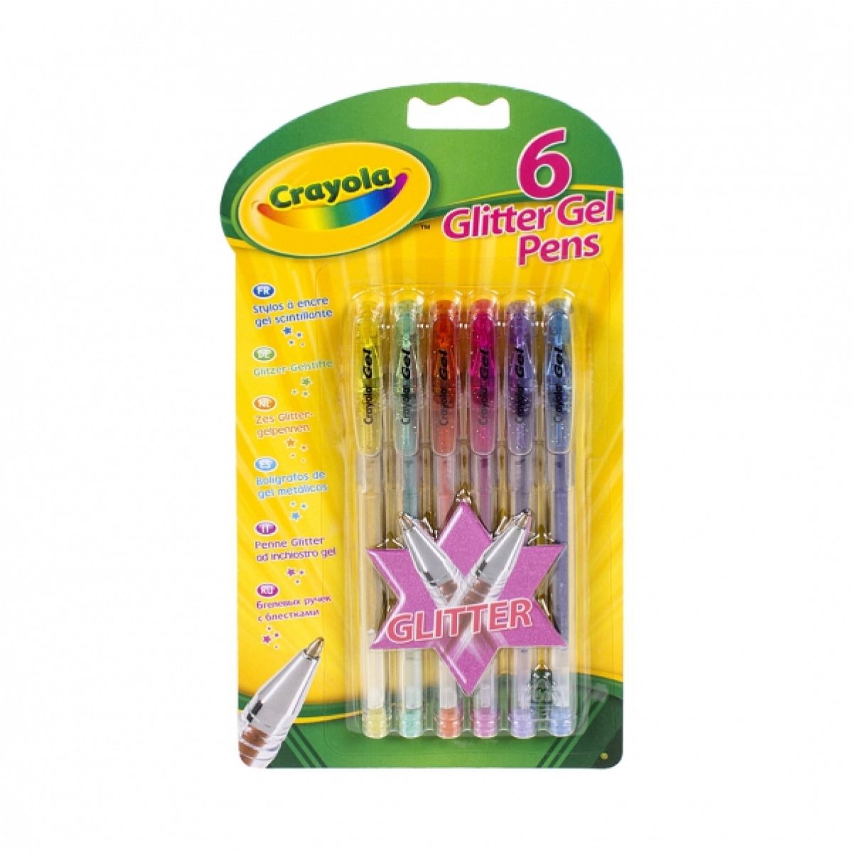 Crayola 6 ks třpytivých gelových per