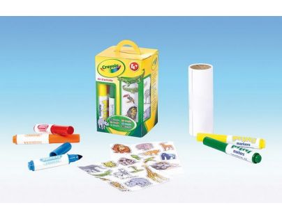 Crayola Cestovní malovací set se samolepkami - Jungle