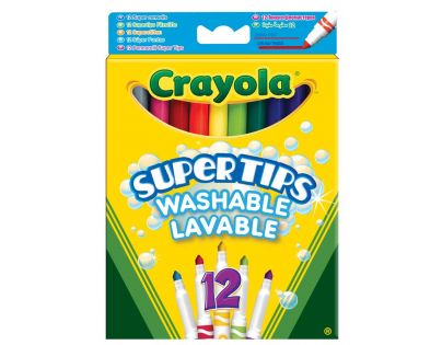 Crayola Fixy Supertips vypratelné 12ks