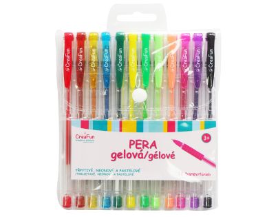 CreaFun - Gelová pera 12 barev
