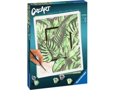 CreArt Buď šťastný Zelené listy