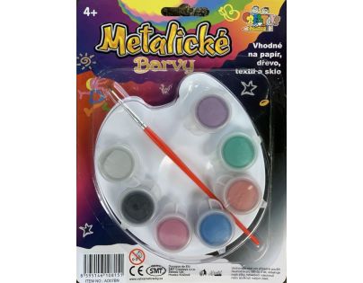 Creatoys Akrylové barvy metalické s paletou
