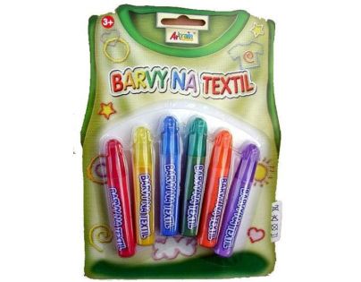 Creatoys Barvy na textil na blistru 6 x 7 ml