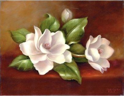Creatoys Malování na plátno 28 x 35 cm Magnolie
