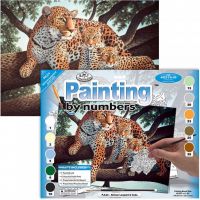 Creatoys Malování velké Royal Leopard s mláďaty 2