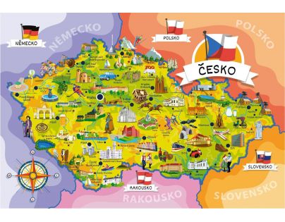 Creatoys Puzzle Mapa České republiky 120 dílků