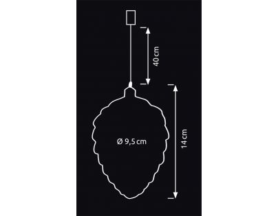 Marimex Crystal Závěsná Bílá Šiška 14 cm