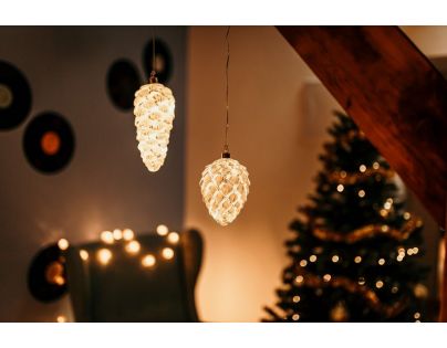 Marimex Crystal Závěsná Bílá Šiška 14 cm