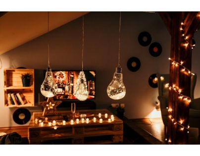 Crystal Závěsná Žárovka 15 cm