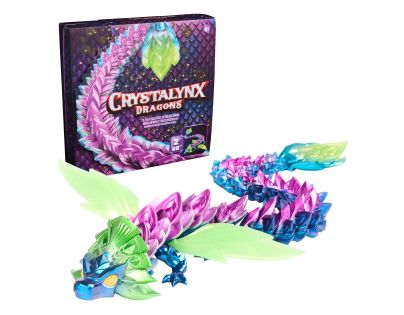 Spin Master Crystalynx Velcí ohební draci 60 cm
