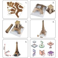 CubicFun 3D Puzzle Eiffelova věž 35 dílků 3