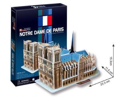 CubicFun 3D Puzzle Katedrála Notre Dame 40 dílků