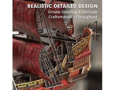 Cubicfun 3D Puzzle Plachetnice Queen Anne's Revenge 391 dílků - Poškozený obal