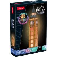 CubicFun 3D puzzle s LED Noční edice Big Ben 32 dílků 4